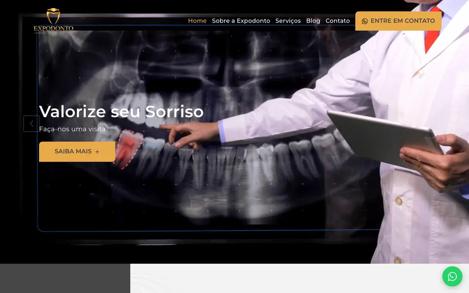 Site Expodonto desenvolvido pela Atom