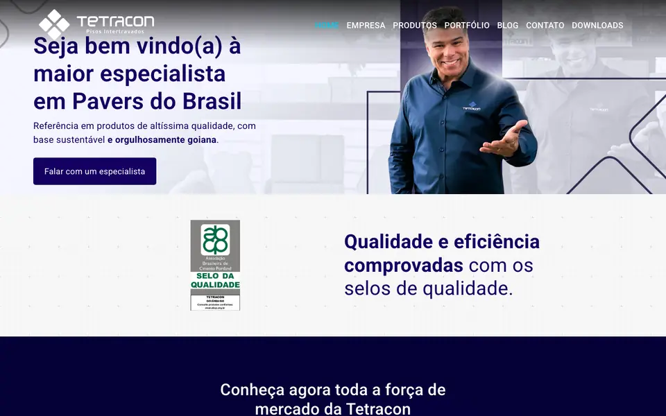 Site Tetracon desenvolvido pela Atom