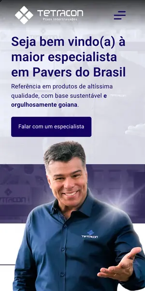 Site Tetracon na versão para celular