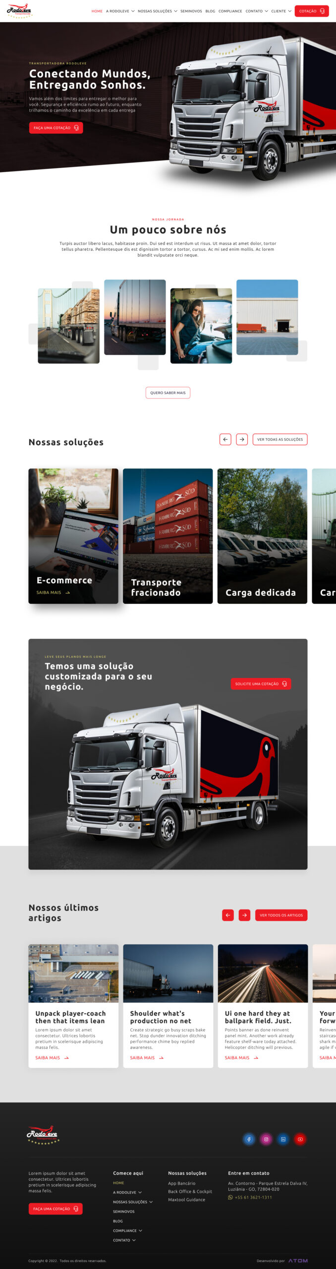 Case Rodoleve Criação de Site Goiania